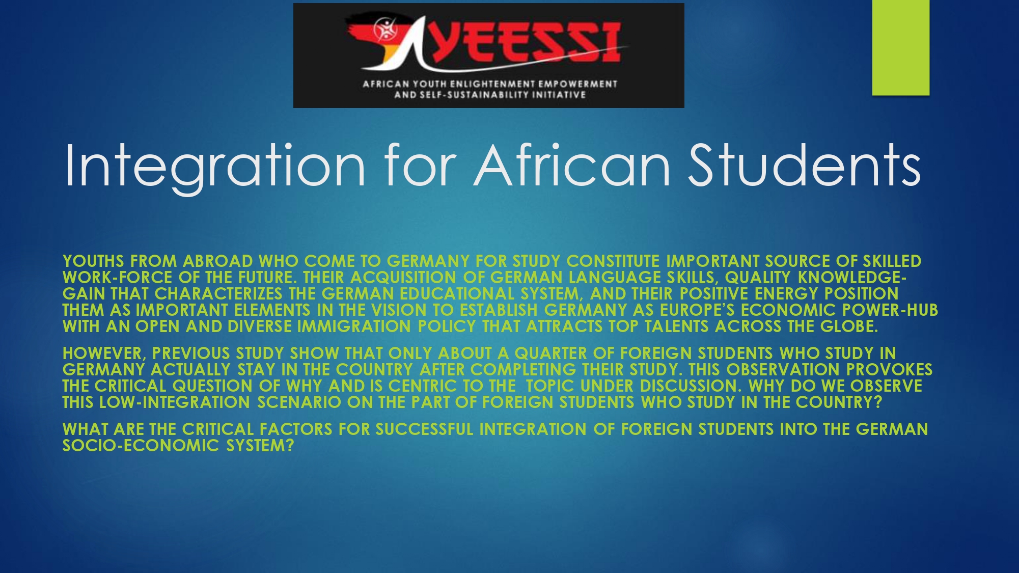 Integration for African Students
